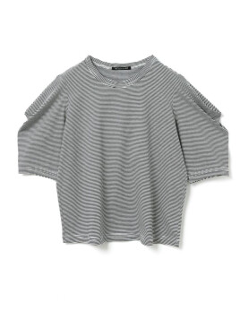 ボーダードレープスリープTシャツ