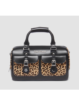 トップ ハンドル バッグ (BLACK+LIGHT TAN)