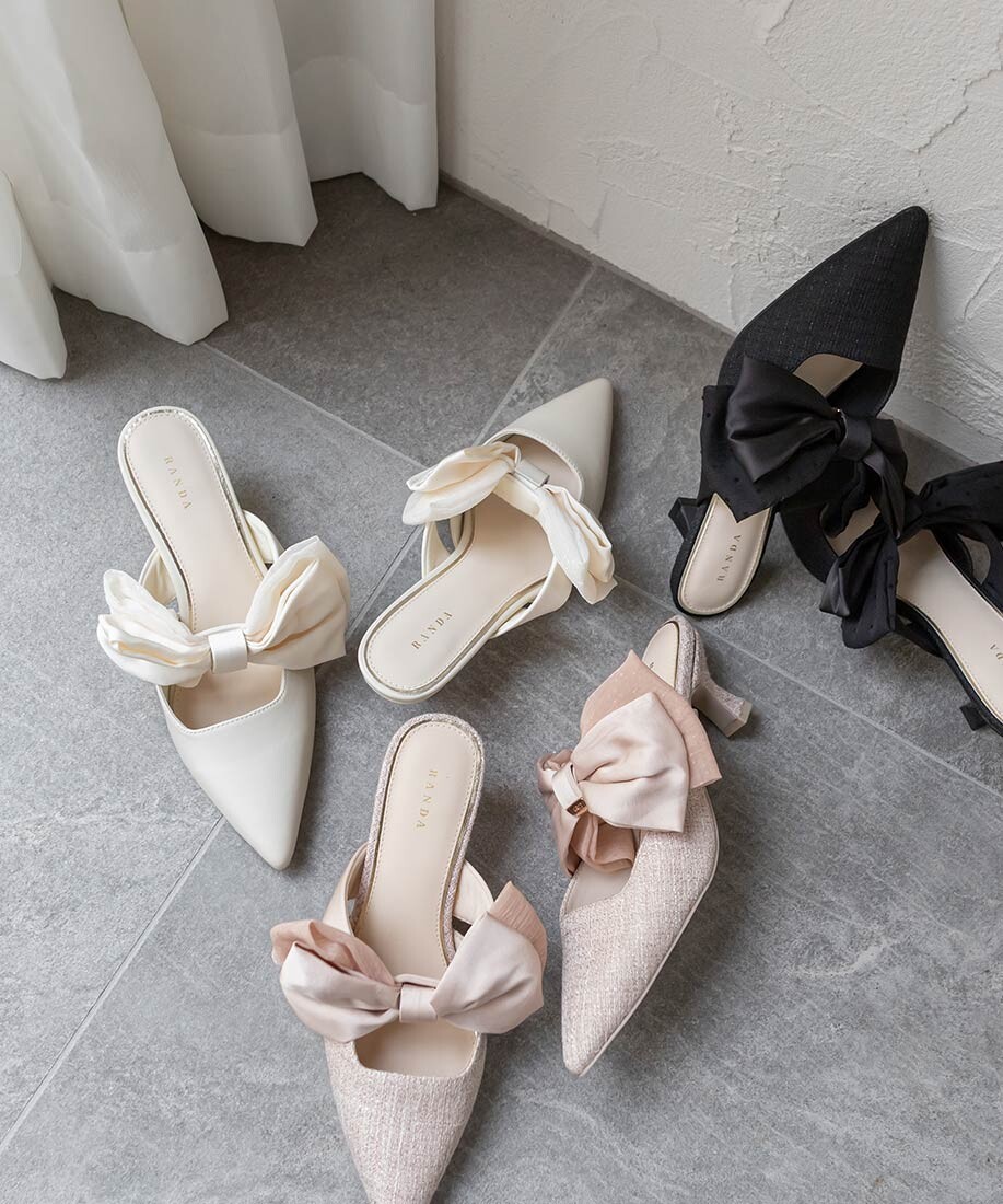 ビッグリボンミュールパンプス │RANDA │ ショップブログ │ アミュ