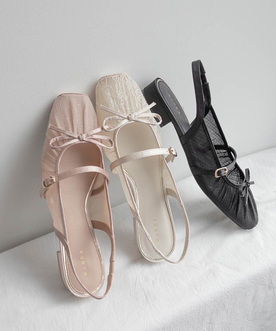 シアーギャザーバックストラップパンプス │RANDA │ ショップブログ