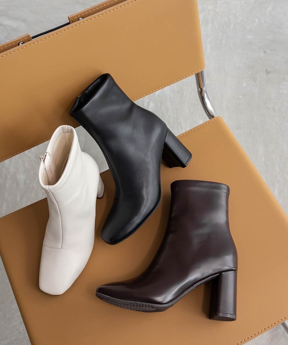 プレミアムairハンモック　ブラウン 晴雨兼用 ベーシックラウンドスクエアショートブーツ │RANDA