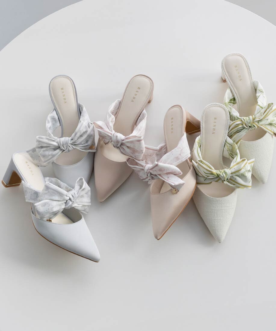 スカーフリボンミュールパンプス │RANDA │ ショップブログ │ アミュ