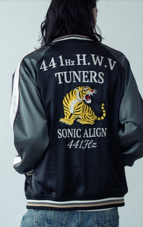 Rattle Trap ２面用 スカジャン 日本限定虎スカル レオパード　サテン Rattle Trap 2面用 スカジャン 日本限定虎スカル レオパード サテン