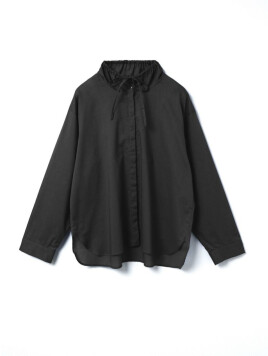 ギャザースタンドカラーシャツ