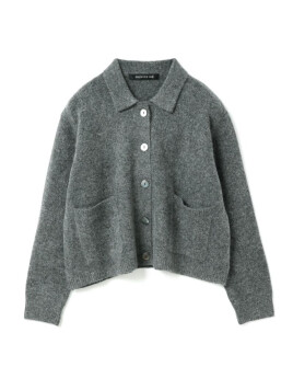 襟付きショートカーディガン