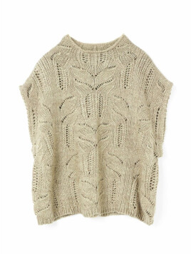 シアーケーブル柄ベスト