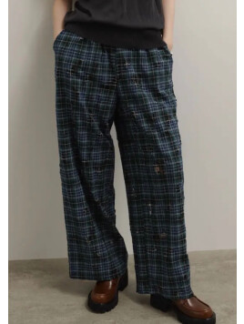 ダメージチェックレースワイドパンツ
