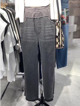 デニムドッキングスウェットパンツ（gray）