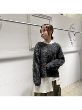 リバーシブル起毛ニットプルオーバー