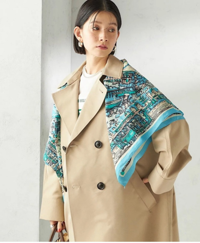 【SHIPS別注】BINDU: マップ スカーフ