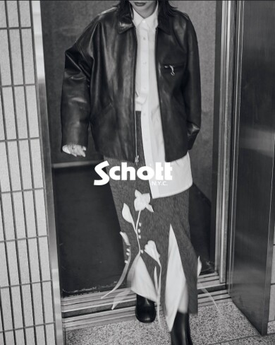 別注【Schott/ショット】LEATHER TRACKER JACKET SMU