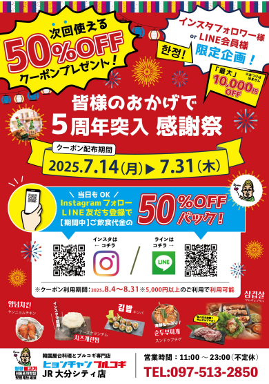 皆様のおかげで5周年！！