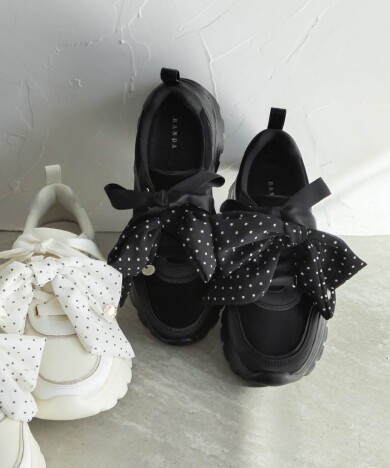 2WAY スカーフリボンボリュームスニーカー