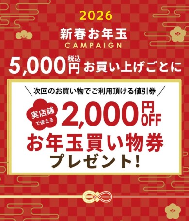 新春お年玉キャンペーン実施中♪