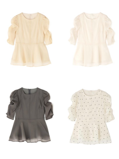  『シアーペプラムブラウス半袖』好評発売中！！