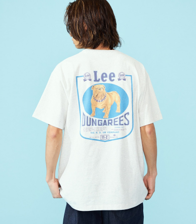 ブルドッグバックプリントTシャツ