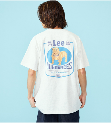 ブルドッグバックプリントTシャツ