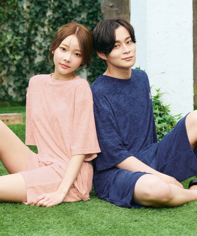 リラックスパイル 半袖 上下セット (男女兼用サイズ)