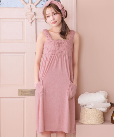 ヘアバンド付き パイル ワンピース