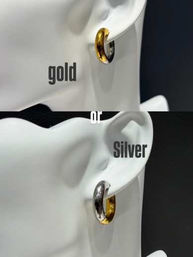 Big hoop bicolor  pierce