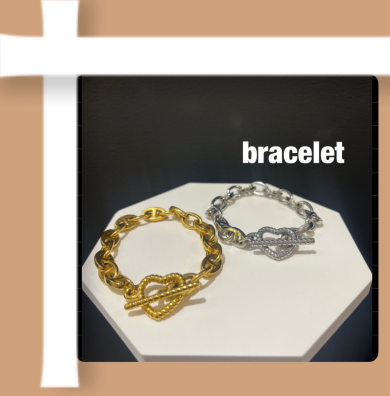 \ Heart anker chain bracelet /