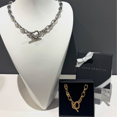 Heart anker chain necklace