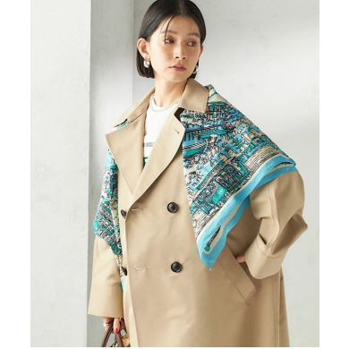 【SHIPS別注】BINDU: マップ スカーフ