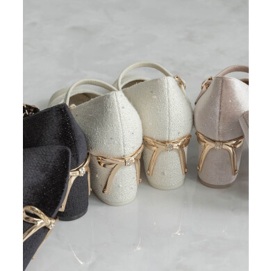 【Ribbon Collection】バックリボンストラップパンプス