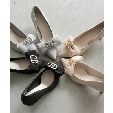 2WAY シアーシフォンリボンパンプス