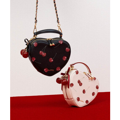 【Cherry Collection】2WAYチェリープリントハートバッグ