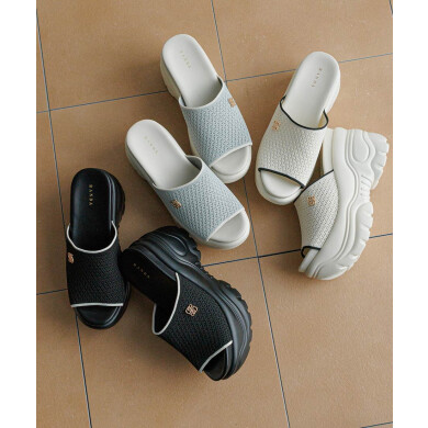 ニットボリュームソールサンダル