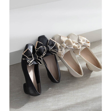 ビッグリボンデザインローファー