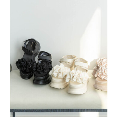 ボリュームフリルスポーツサンダル