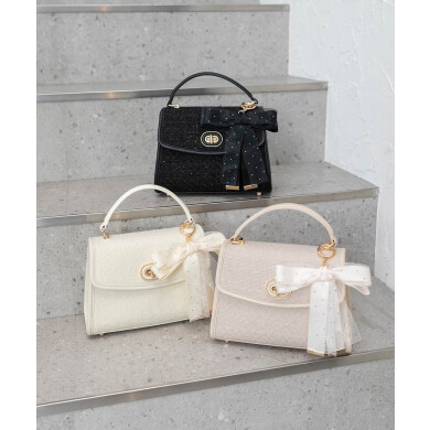 2WAY リボンチャームハンドバッグ