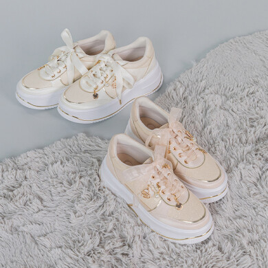 【Heart Collection】2WAY ハートチャームボリュームスニーカー