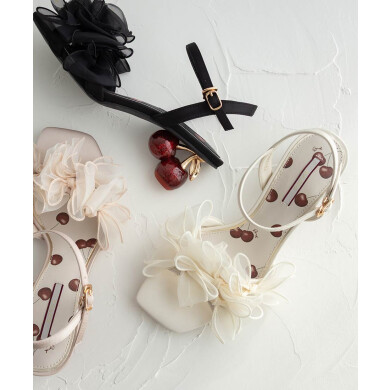 【Cherry＆Strawberry】チェリーヒールストラップサンダル