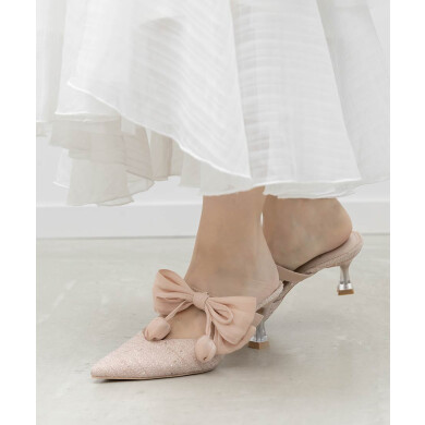 2WAY チューリップリボンミュールパンプス