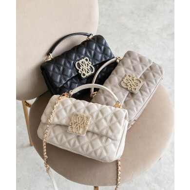 2WAY モノグラムビジューキルティングバッグ