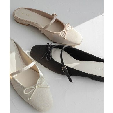 バレエシューズライクミュールパンプス