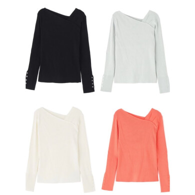 『ショルダータックアシメネックニット』好評発売中!!