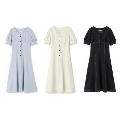 『バイカラーステッチワンピース』好評発売中！！