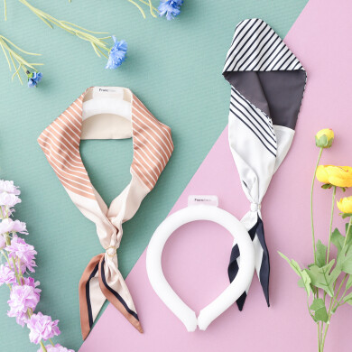 【母の日ギフト🌹】暑い季節に体を気遣う気持ちと、“自分のおでかけ時間”を楽しんでほしい想いを⼀緒に贈れるアイスネックループ＆スカーフ