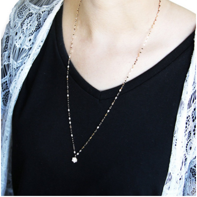 【asta Iris】K18 ピンクゴールドネックレス