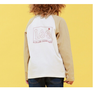 キッズ バックプリント長袖Tシャツ