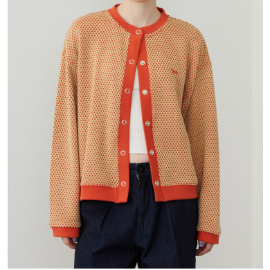 ニットジャガードカーディガン