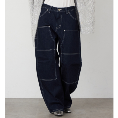 大人のワークパンツ　ダブルニーデニム