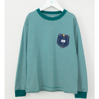 キッズ デニムポケット長袖Tシャツ