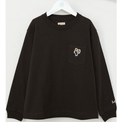 キッズ ワッペンポケット長袖Tシャツ/ロンT