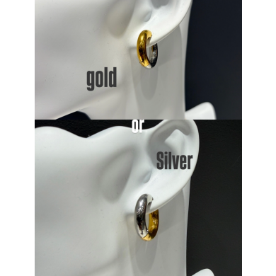 Big hoop bicolor pierce