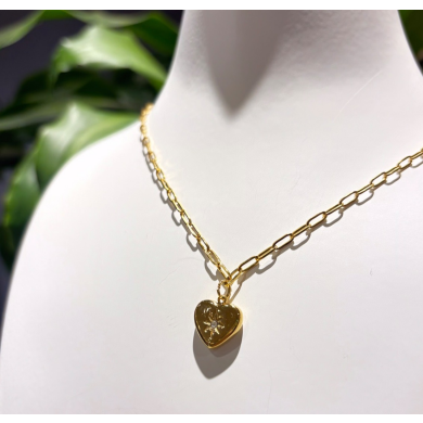 Heart sun necklace